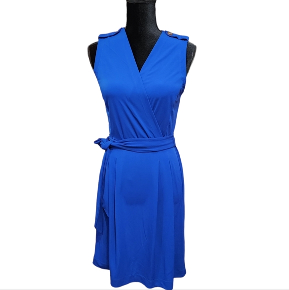 Banana Republic Dresses & Skirts - Banana Republic Royal Blue V Neck Belted Dress Size XS